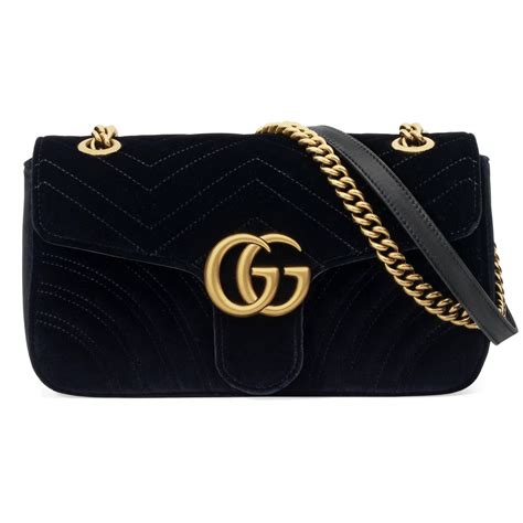 gucci marmont bag velvet black|gucci gg marmont shoulder bag.